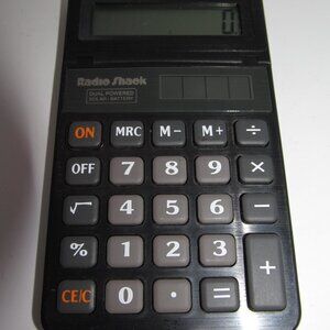 Radio Shack Dual Powered Vintage Calculator Solar & Battery EC-431 Cat. 65-565